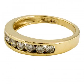 9ct gold Diamond 0.50cts half eternity Ring size N